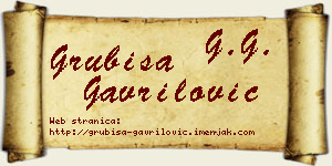 Grubiša Gavrilović vizit kartica